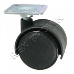 40mm Twin Plate Fix Wheel Casters - Pre Pack 2pcs