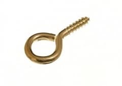 65 x 14 Brassed Screw Eyes - Pre Pack 2pcs