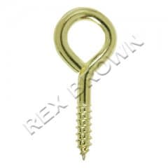 30 x 6 Brassed Screw Eyes - Pre Pack 6pcs