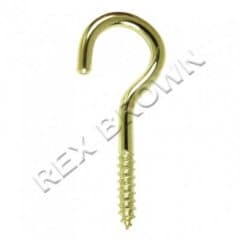 60 x 10 Brassed 'M' Hooks - Pre Pack 2pcs