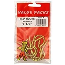 Cup Hooks 1 1/2 Orange Bags (0720)