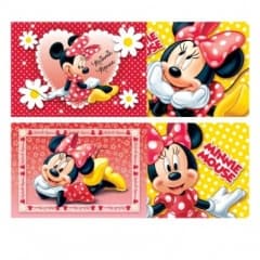 Minnie Mouse 4 Jigsaws Puzzles (Red)