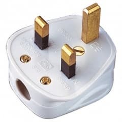 Eurosonic 13Amp 3 Pin Plug White