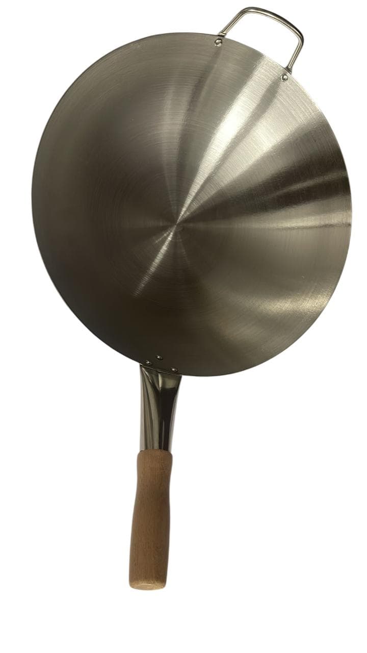 Wok 36cm Wooden Grip